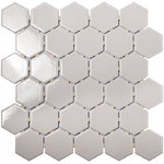 Hexagon Small Grey Glossy 51х59mm Мозаика Starmosaic Homework