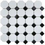 Octagon small White-Black Matt (IDLA2575) 56х56-23x23mm Мозаика Starmosaic Homework